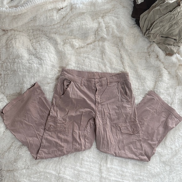 American Eagle Outfitters Pants - American Eagle Outfitters Pink Cargo Pants